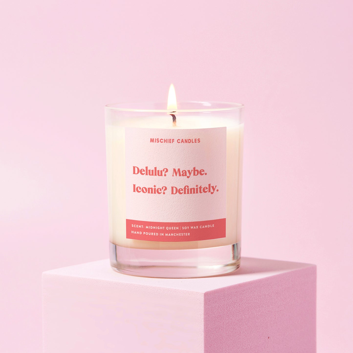Funny Candle Gift for Gen Z Millennials Delulu Maybe Iconic Definitely