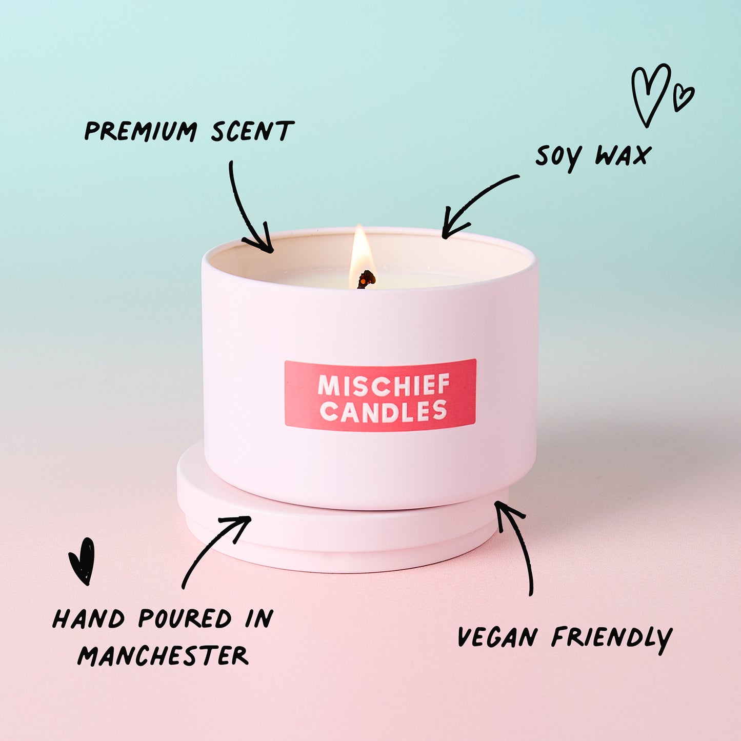 Hot Girls Forget Passwords Pink Tin Candle
