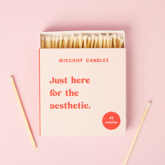 Mischief Candles Large Matchbox Just Here for the Aesthetic