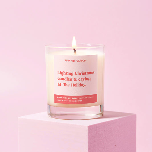 Rom-Com Christmas Candle Lighting Christmas Candles and Crying at The Holiday