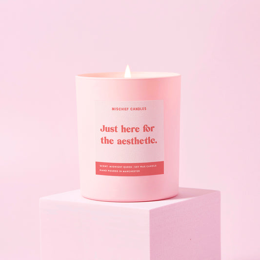 Funny Aesthetic Candle Gift Just Here for the Aesthetic