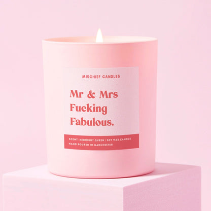 Funny Wedding Gift Candle Mr And Mrs Fabulous