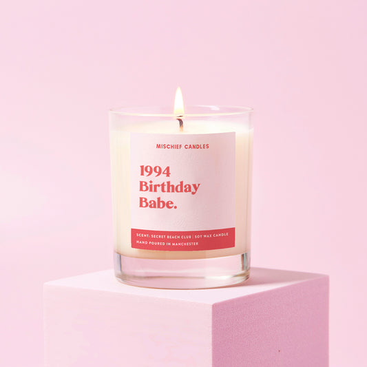 30th Birthday Gift Funny Birthday Candle 1994 Birthday Babe