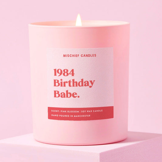 40th Birthday Gift Funny Candle 1984 Birthday Babe