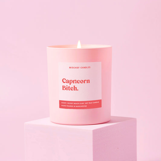 Capricorn Birthday Gift Funny Zodiac Candle Capricorn Bitch