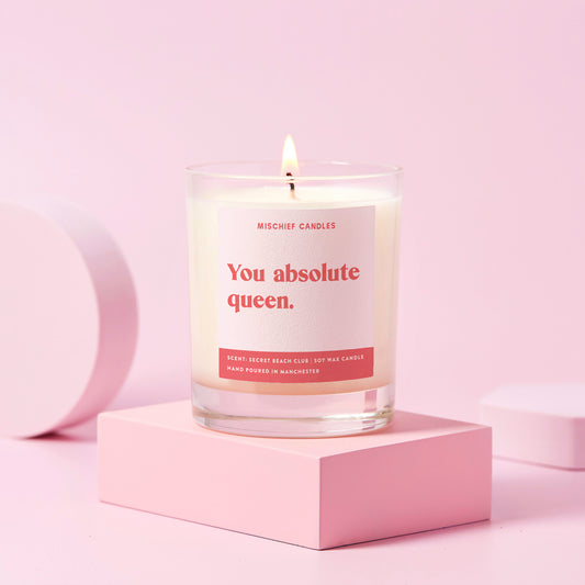 You Absolute Queen Friendship Gift For Her Funny Candle