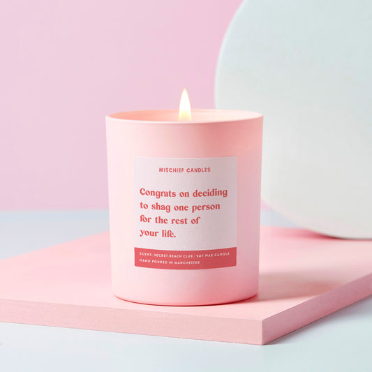Funny Engagement Gift Shag One Person Funny Candle