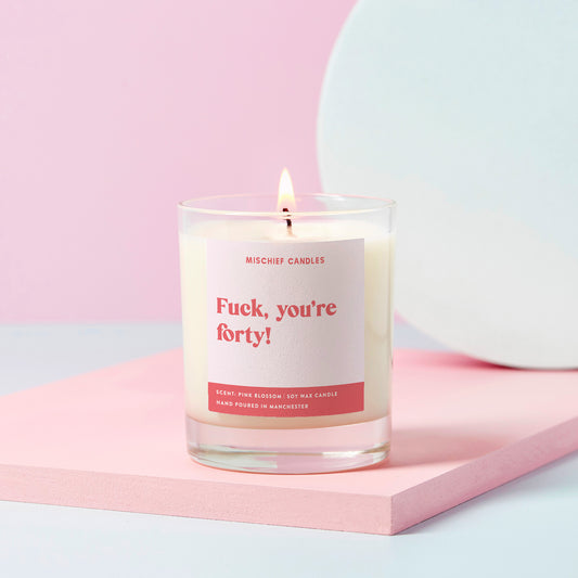 Funny 40th Birthday Gift Funny Candle Fuck You're Forty