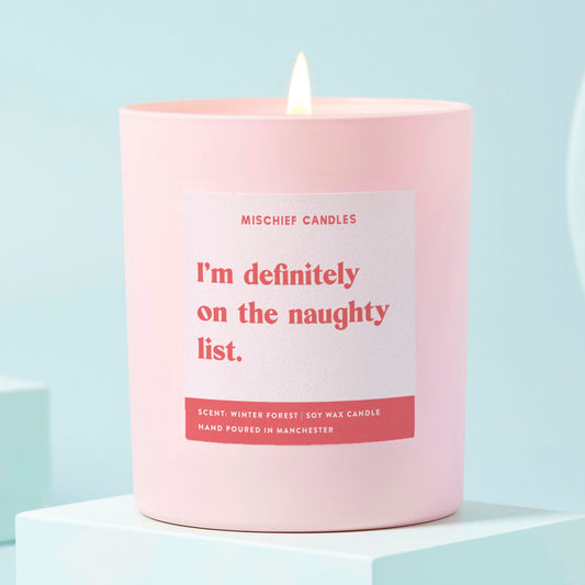Funny Christmas Gift For Friend Stocking Filler Candle Naughty List