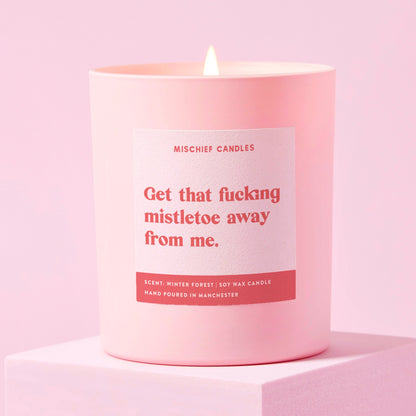 Funny Christmas Gift For Her Stocking Filler Candle Mistletoe