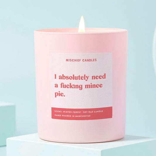 Funny Christmas Gift Stocking Filler Candle I Need A Mince Pie