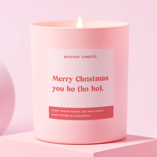 Funny Christmas Gift For Her Candle Ho Ho Ho