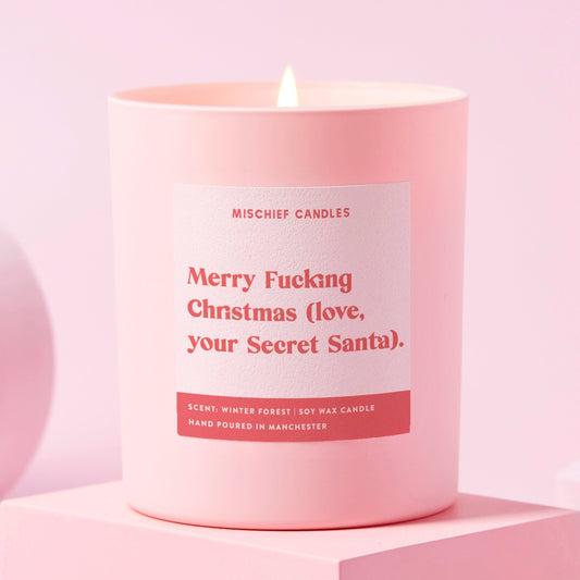 Funny Christmas Gift Merry Christmas Love From Secret Santa Candle